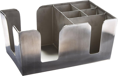 Organizador barra acero inox 6 compartimentos plateado