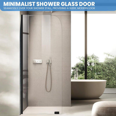 Panel ducha cristal 34x74pulg fijo con abrazaderas