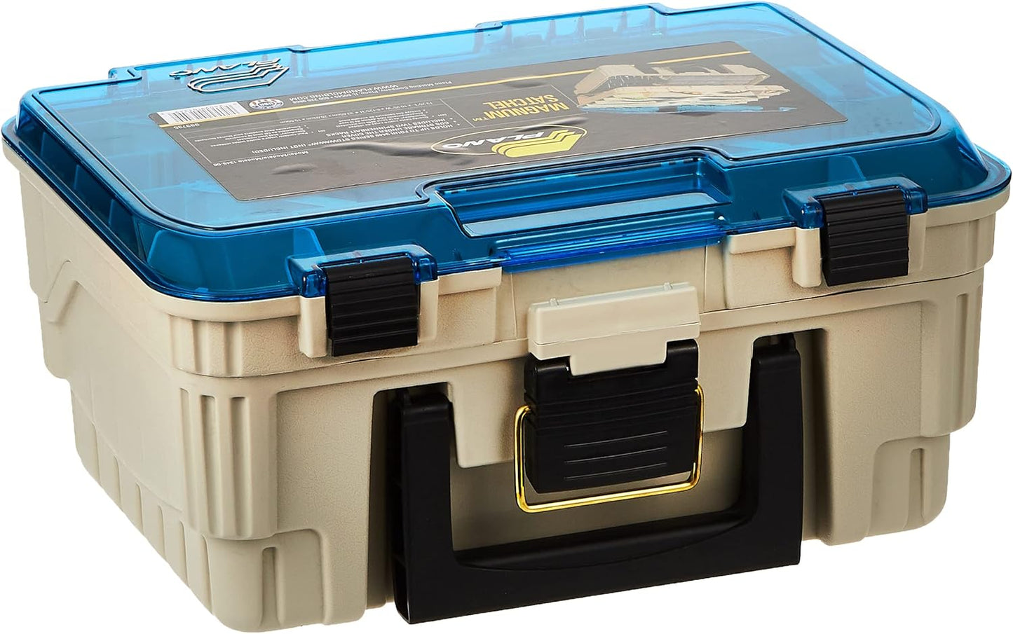 Caja aparejos 2 niveles color arenisca/azul