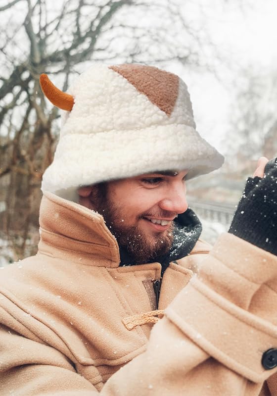 Gorro pescador peludo unisex cálido para Navidad