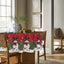 Mantel navideño redondo 70x70pulg con árboles y muñeco de nieve