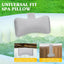 Almohada hidromasaje bañera pack 2 ajustable gris