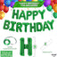 Pancarta feliz cumpleaños verde 16pulg globo mylar