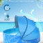 Piscina plegable para niños 47pulg con dosel azul