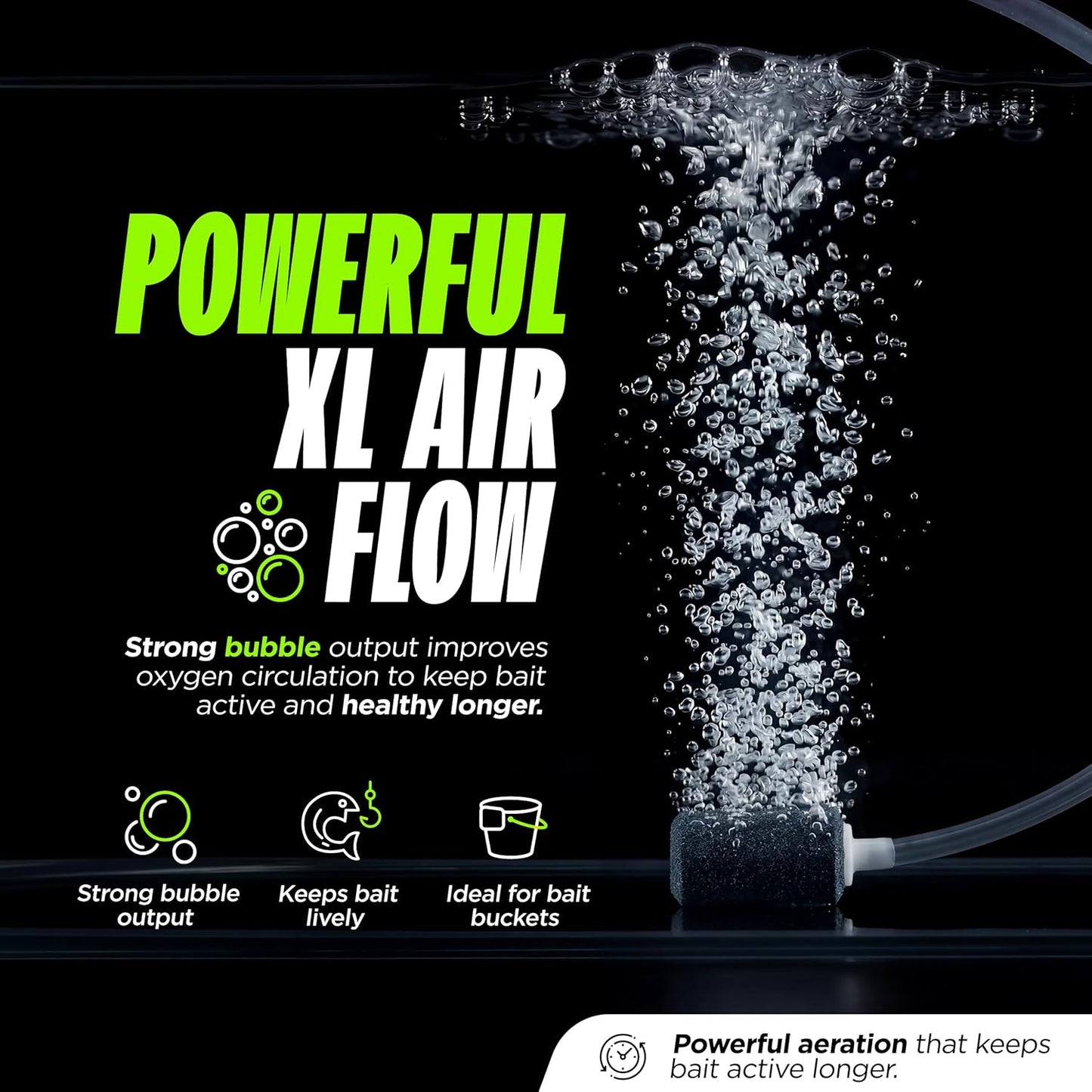 Aireador recargable con luz 4 velocidades resistente al agua