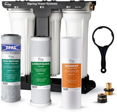 Sistema filtro agua RV 3 etapas sin fugas latón SGS