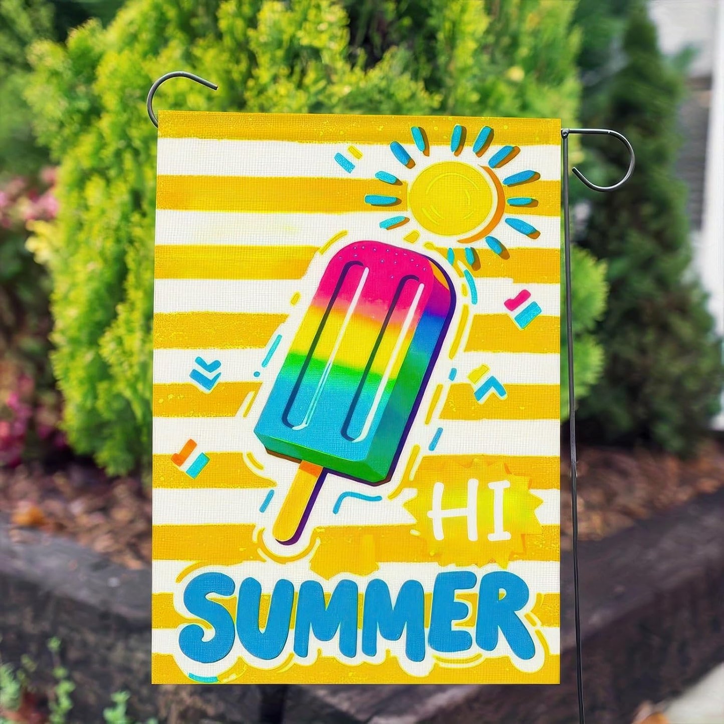 Banderas jardín 12x18pulg doble cara sol paleta decoración