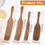 Set 4 Espátulas Madera Teca Multiusos Antiadherentes