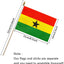 Banderas mano Ghana 5x8pulg pack 12