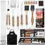 Juego herramientas parrilla acero inox resistente