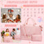 Bolso lona acolchado mujer compartimento zapatos rosa
