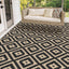 Alfombra impermeable exterior 6x9ft reversible negro beige