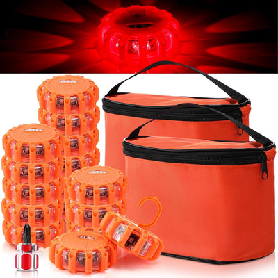 Kit 16 Luces LED Emergencia Vehículo Barco Camión Magnético