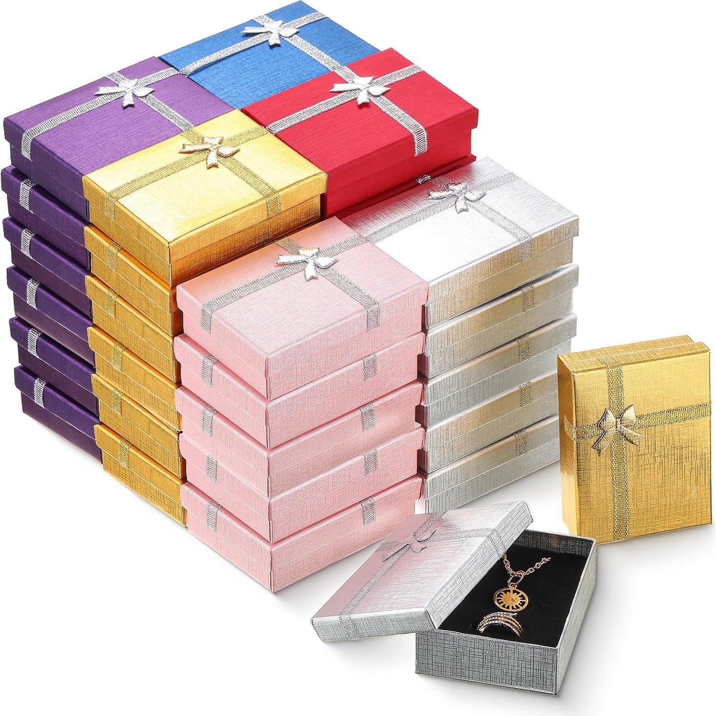 72 Cajas Regalo Joyería 3.5x2.7" San Valentín