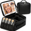 Bolsa maquillaje con espejo LED 3 niveles brillo