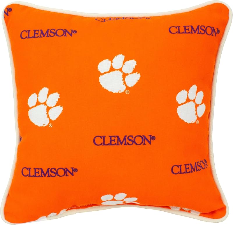 Almohada decorativa exteriores 16x16pulg Tigres Clemson