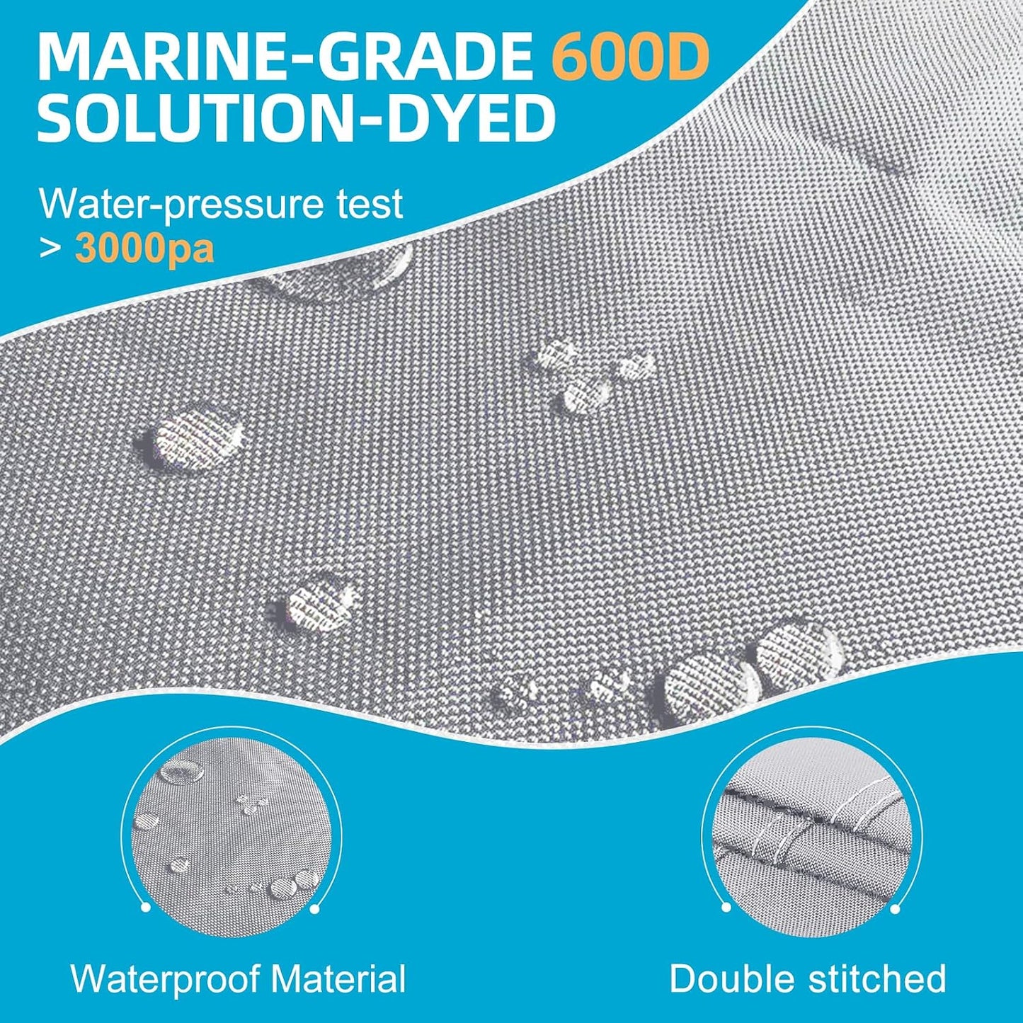 Funda kayak 600D resistente desgarro impermeable UV