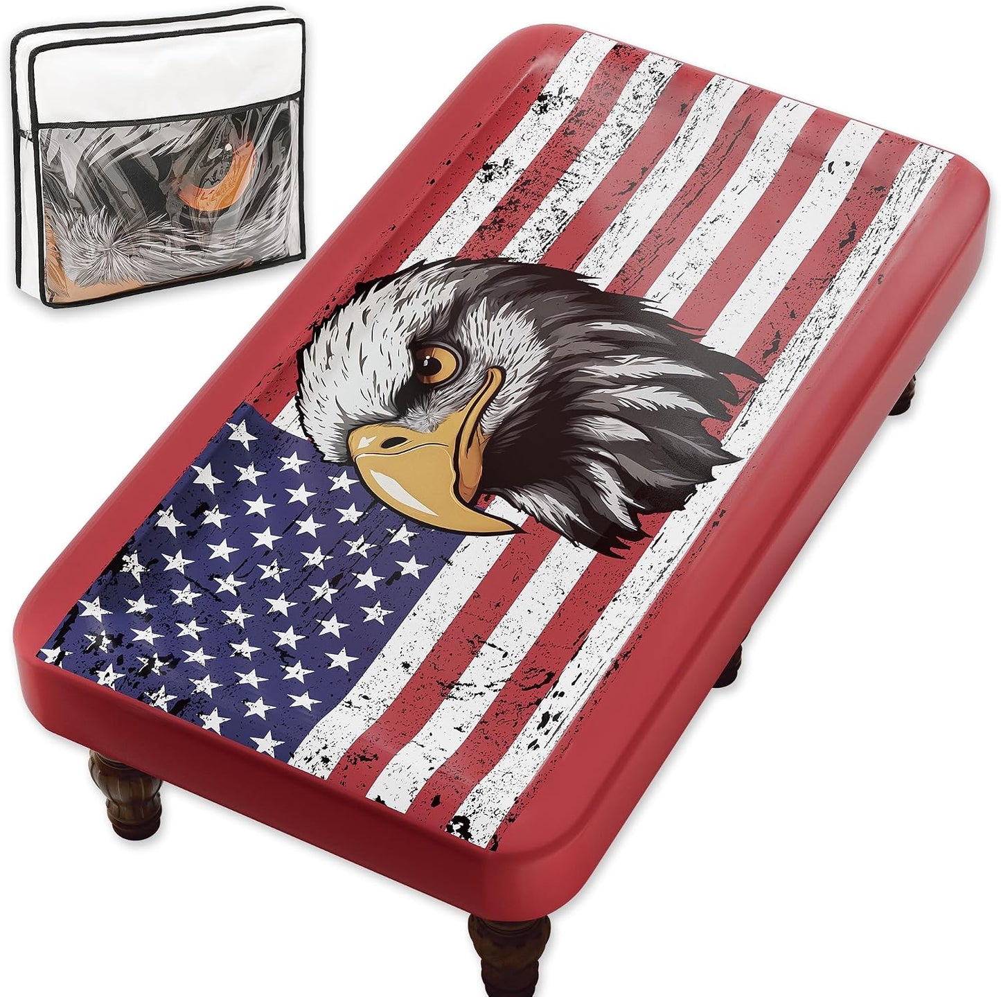Funda cuero mesa billar 7.5ft color rojo