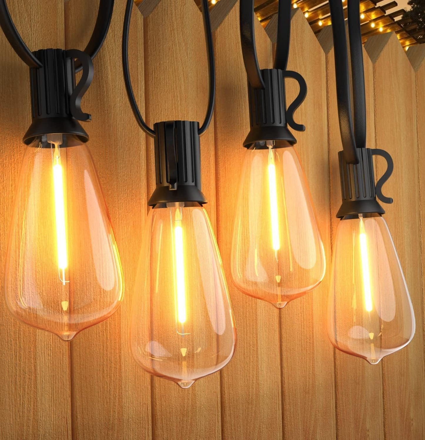 Tira luces exterior 20ft 22 LED impermeables conectables