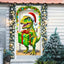 Cubierta puerta T-Rex navideño decoración grande