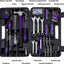 Set 148 Pzas Herramientas Automotrices y Domésticas Morado