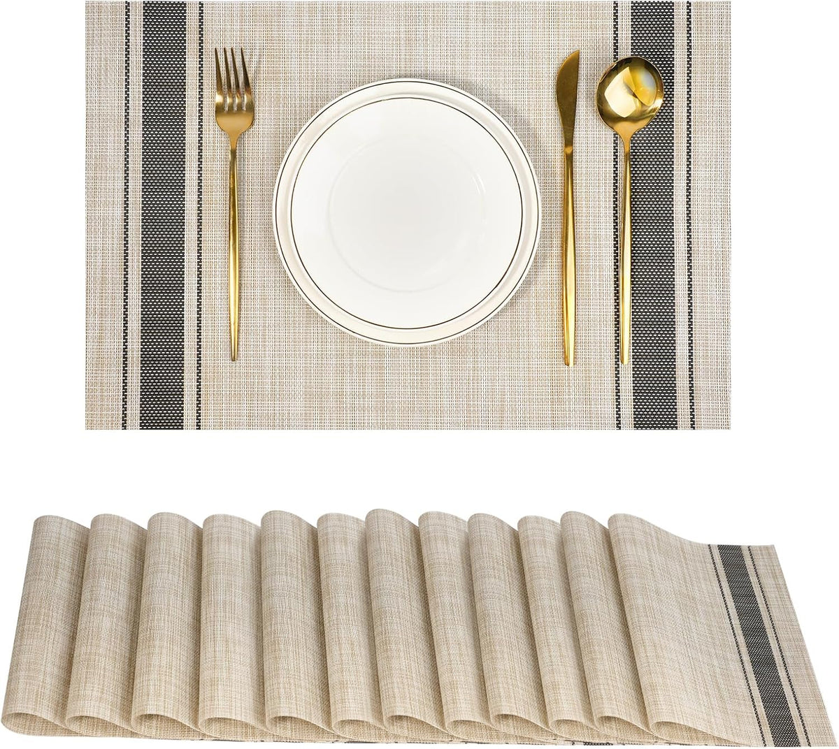 Set 12 manteles PVC antideslizantes mesa