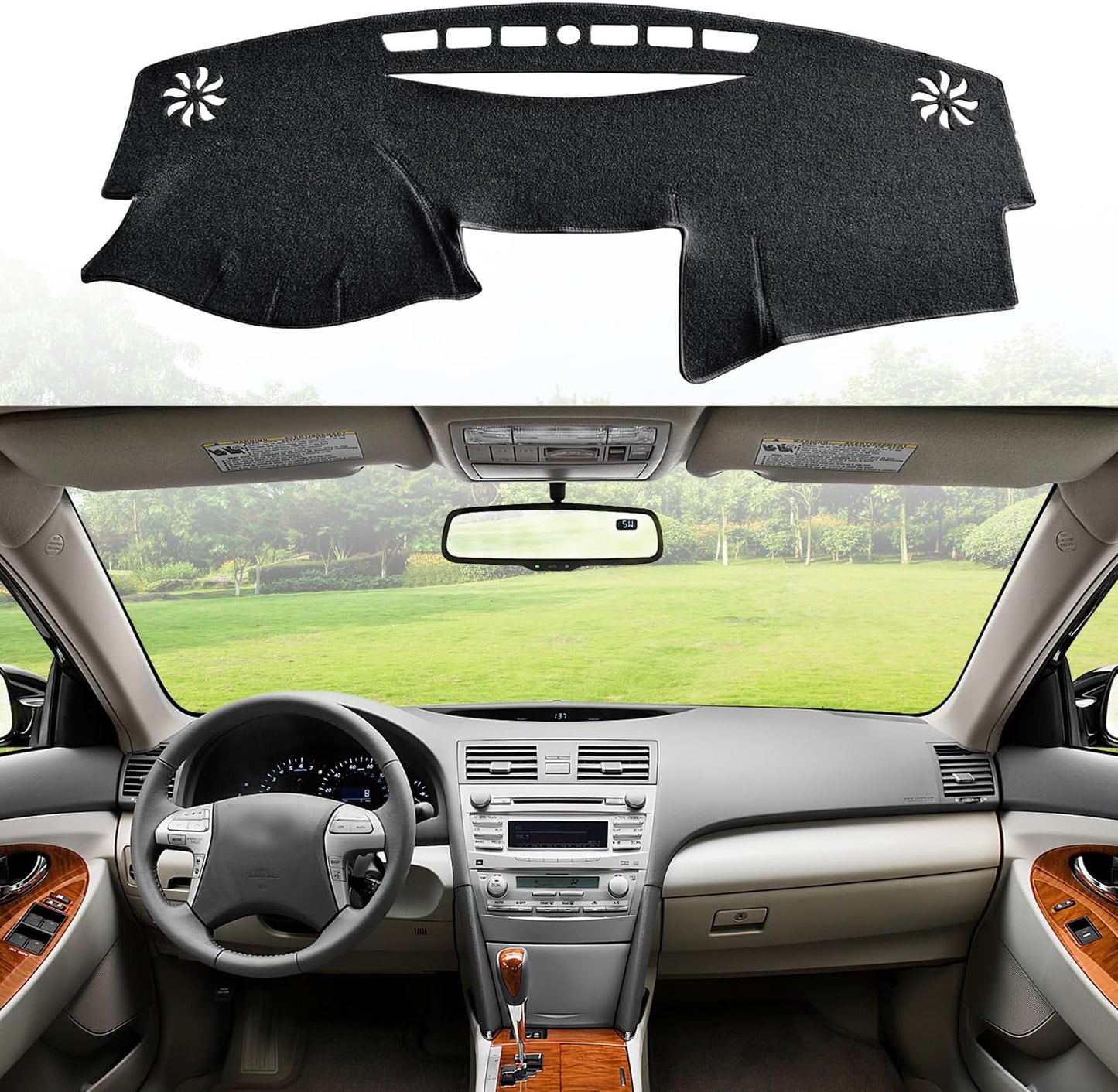 Protector tablero Toyota Camry 07-11 Negro poliéster