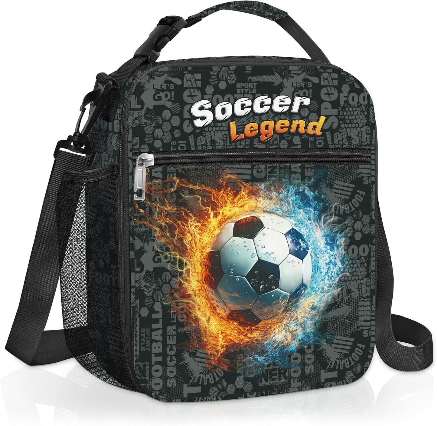 Bolsa almuerzo aislada para niños con bola 3D
