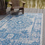 Alfombra centro polipropileno azul marfil