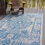 Alfombra centro polipropileno azul marfil