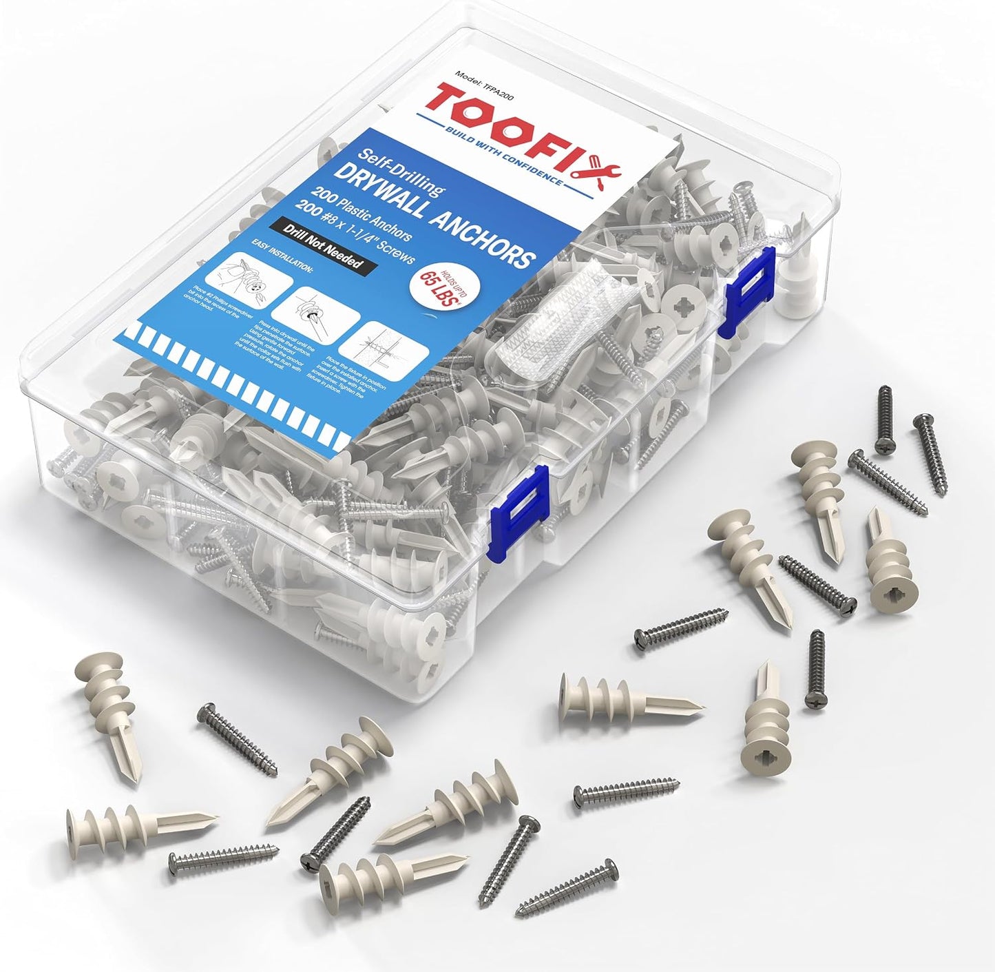 Kit anclajes autoperforantes para yeso 400 pzas