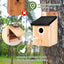 4 Casas Pájaros Madera Negra Exteriores Protección