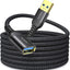 Pack 2 Cables USB 3.0 Trenzado Resistentes Tipo A Macho a Hembra