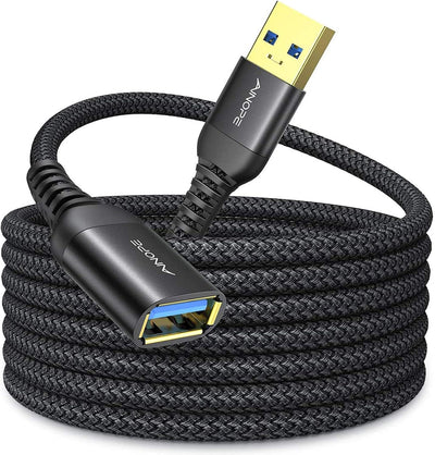 Pack 2 Cables USB 3.0 Trenzado Resistentes Tipo A Macho a Hembra