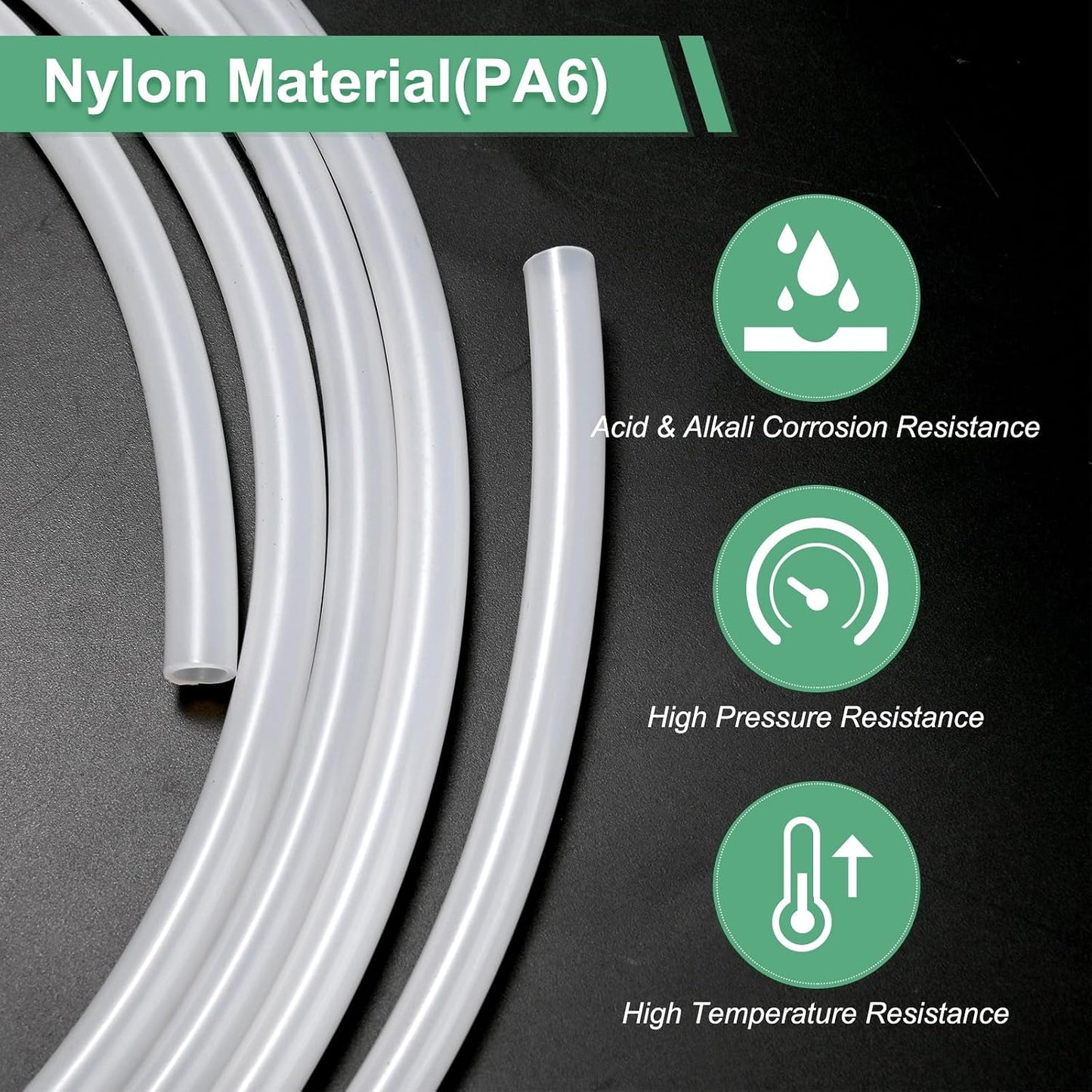 Tubo manguera nailon 0.24x0.31pulg PA6 freno aire remolque
