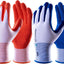 6 Pzas Guantes Jardinería Transpirables Talla S Azul Rojo