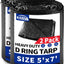 2 Lonas 5x7ft Resistentes Impermeables UV Negro