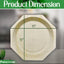 Platos madera octagonal 11pulg set 25 beige