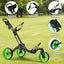 Carrito golf plegable rueda delantera giratoria 3 ruedas