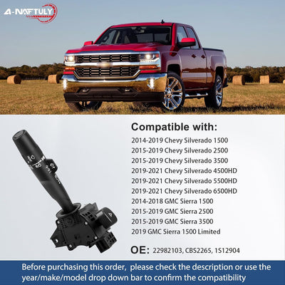 Interruptor señal giro Chevy Silverado/GMC Sierra 14-21