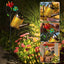 Farol solar luces cascada decoración jardín