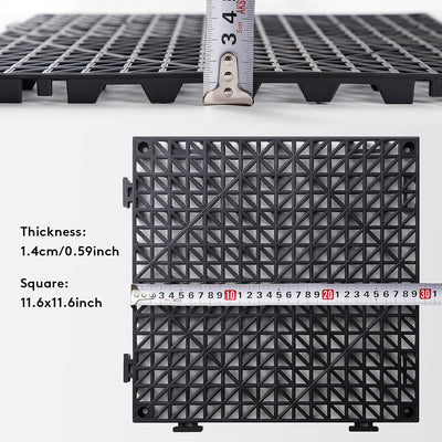 Tapete drenaje 12x12pulg antiderrap goma negro
