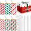 6 Vasos Navidad 16oz con Tapas Bambú para Café Helado