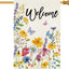 Bandera patio doble cara hojas florales 28x40pulg