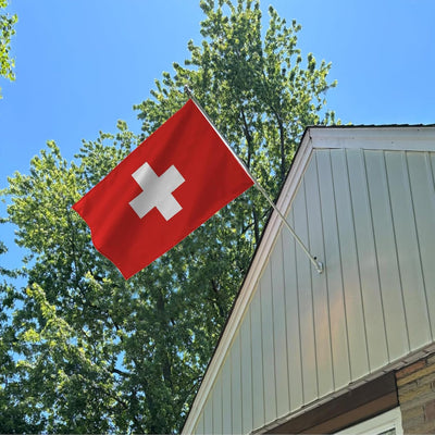 Bandera Suiza 3x5ft poliéster doble costura exterior