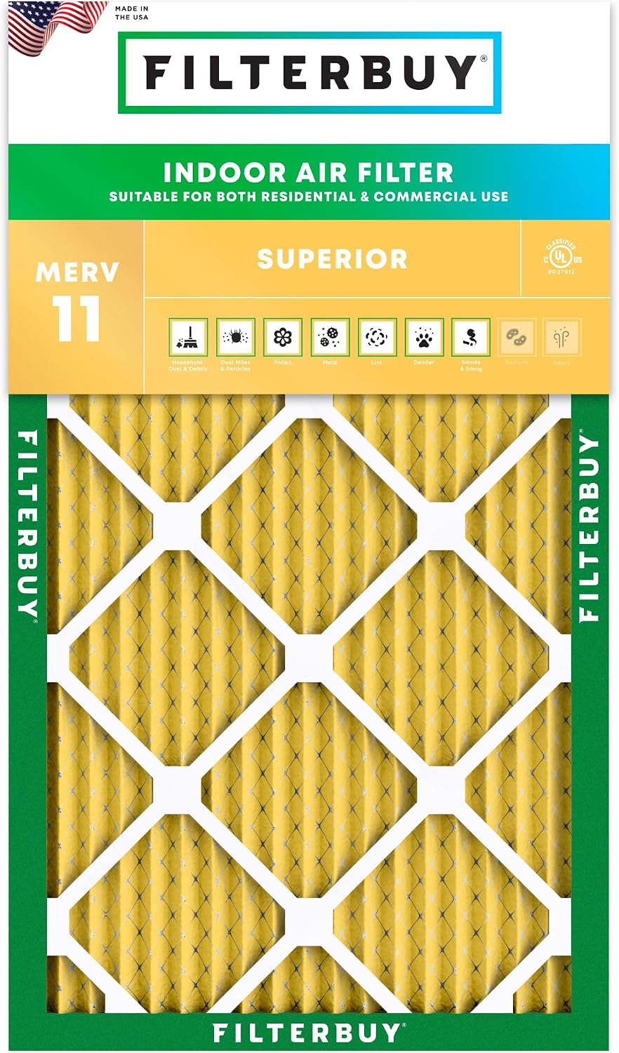 Filtro aire MERV 11 14x36pulg para mascotas alergias
