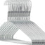 Perchas alambre metal plateado 16pulg 50uds
