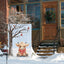 Bandera invierno jardín 12x18 doble cara vaca nevada