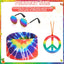 Traje ganso hippie 17-23pulg disfraz 70s arcoíris