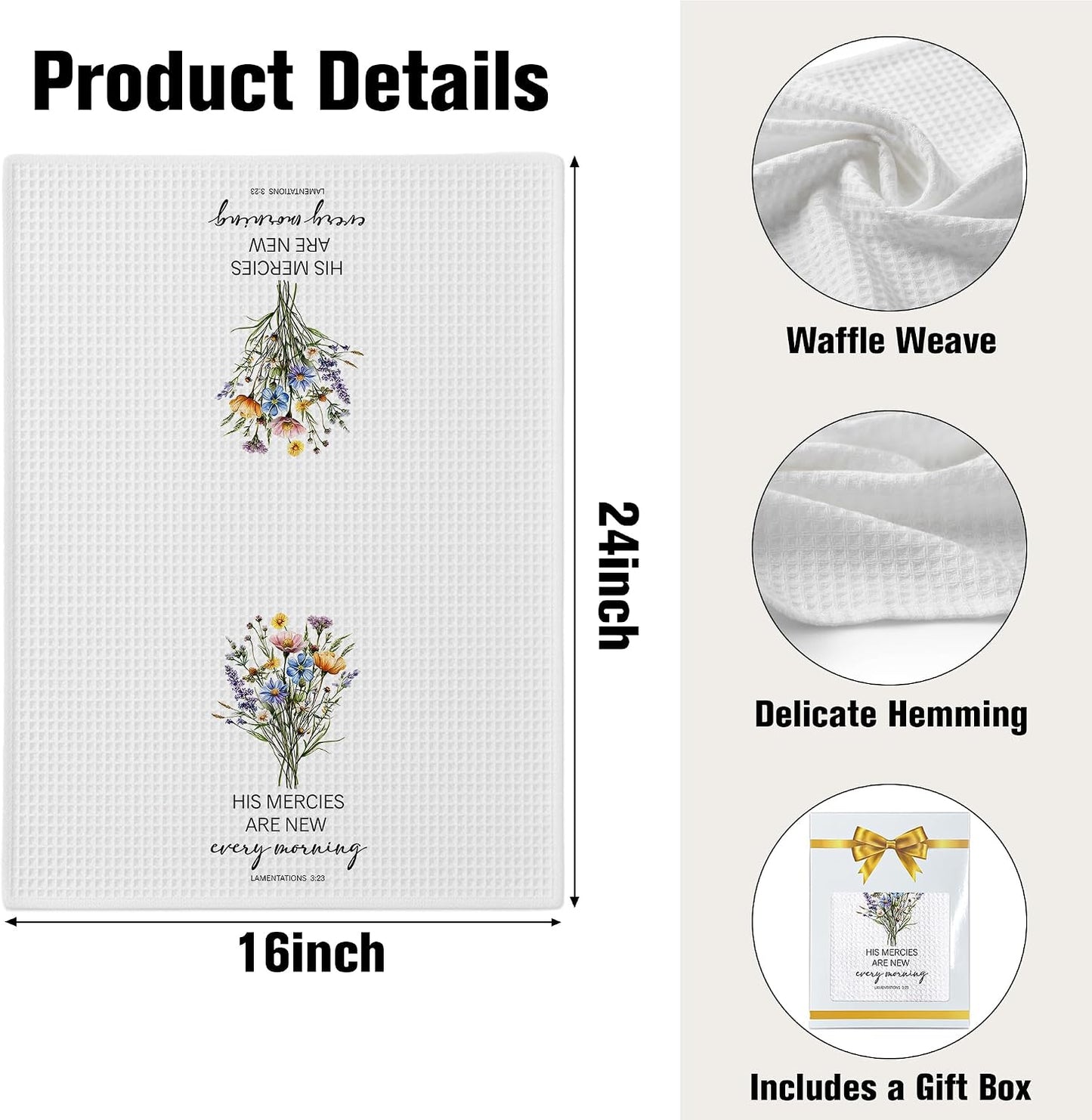 Toalla cocina microfibra estampado versículo bíblico